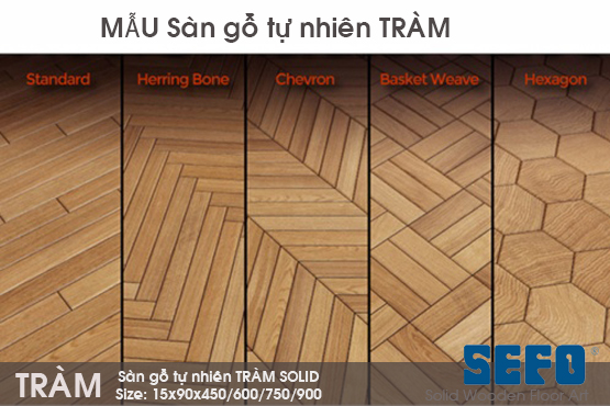 Sàn gỗ tràm tự nhiên xương cá
