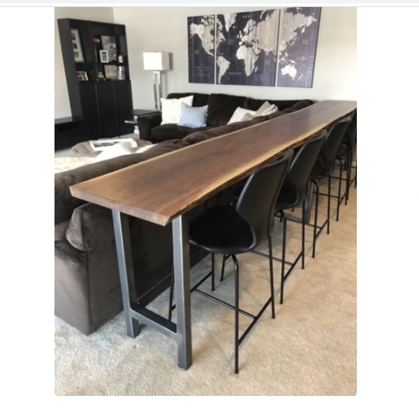 Mặt gỗ nguyên tấm - mặt bàn bar 01