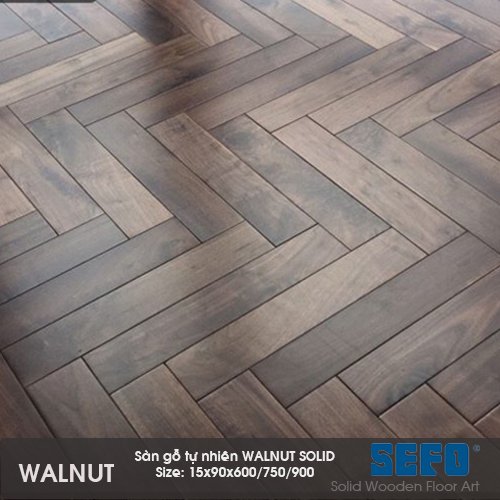 Sàn gỗ Walnut tự nhiên xương cá