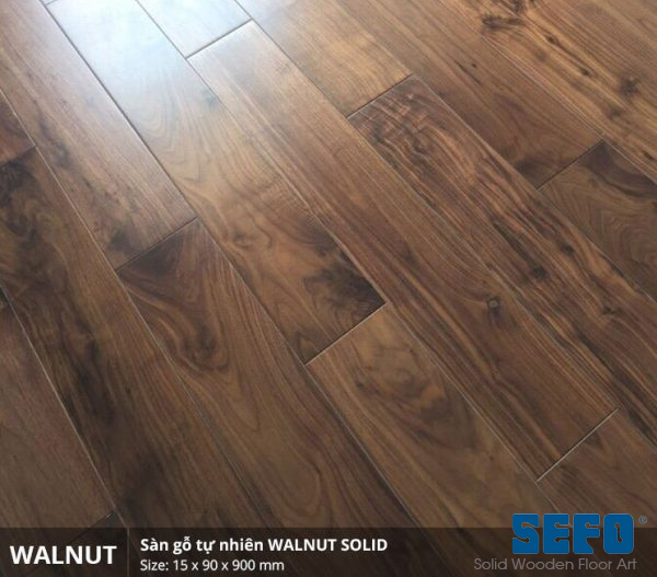 Sàn gỗ Walnut tự nhiên 900mm x 90mm x 15mm